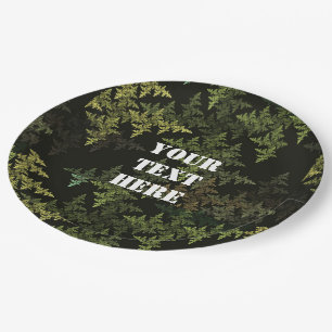 Plato De Papel Fractal Camouflage