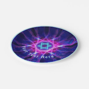 Plato De Papel Fractal Magen Bet