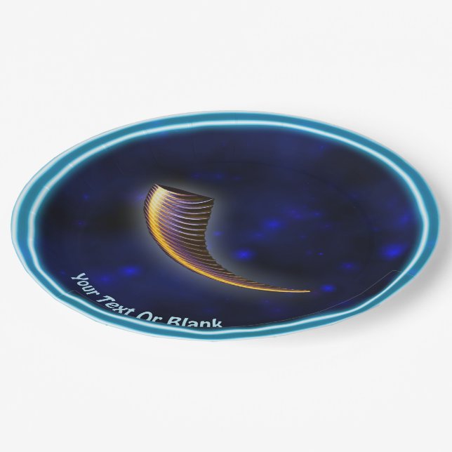 Plato De Papel Fractal Shofar (Angular)