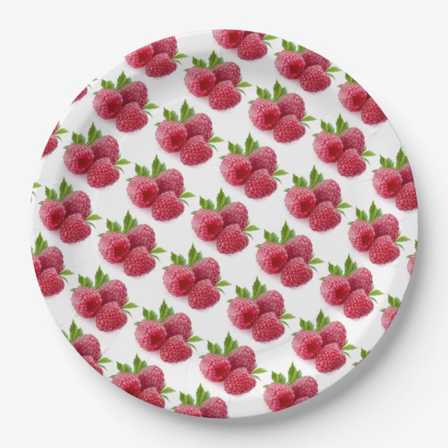 Plato De Papel Frambuesas (Anverso)