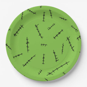 Plato De Papel Frankenstein Stitches