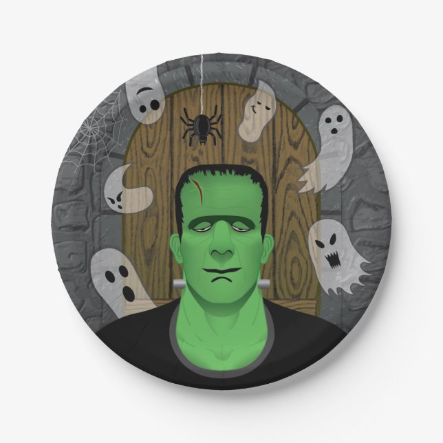 Plato De Papel Frankenstein y Ghosts (Anverso)