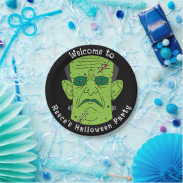 Plato De Papel Frankensteins Monster Kids Halloween Party