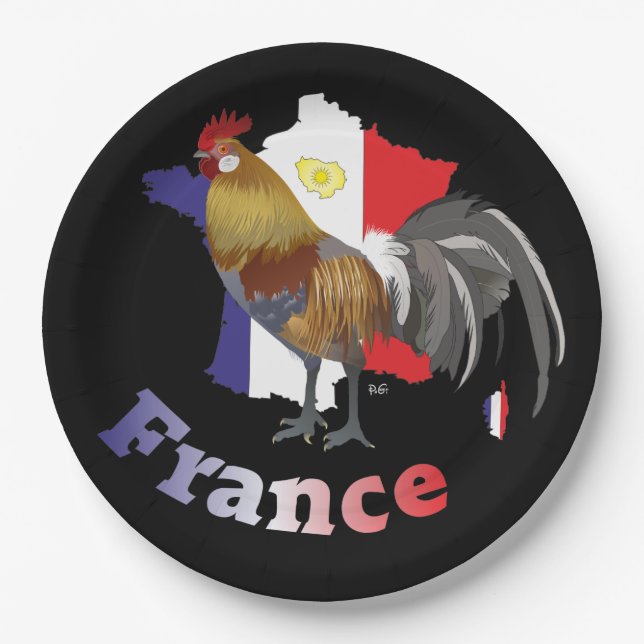 Plato De Papel Frankreich France Francia Teller (Anverso)