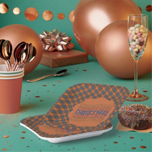 Plato De Papel  Fraser Red  Scottish Clan Tartan Christmas  (Multi)