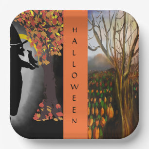PLATO DE PAPEL FREAKY FABULOUS HALLOWEEN PARTY