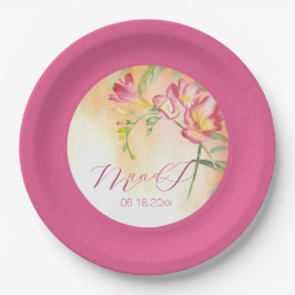 Plato De Papel Freesia Tropical