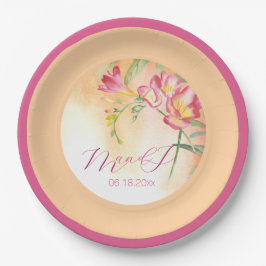 Plato De Papel Freesia tropical 2