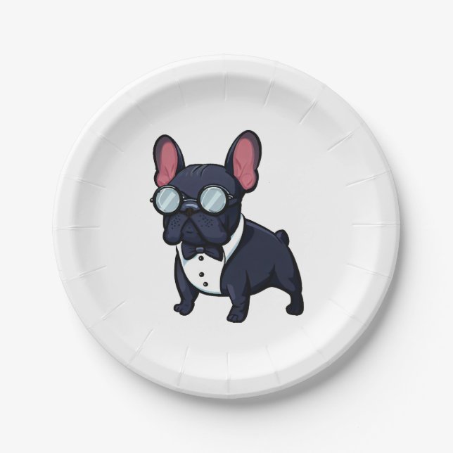 Plato De Papel Frenchie Los Caballeros (Anverso)