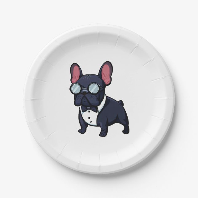 Plato De Papel Frenchie Los Caballeros (Anverso)