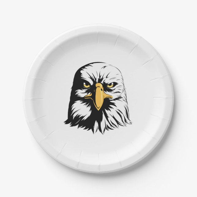 Plato De Papel Frente de cabeza de águila (Anverso)