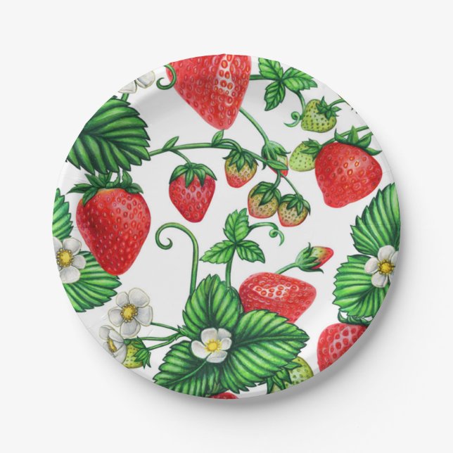 Plato De Papel Fresa (Anverso)
