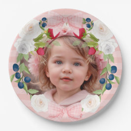 Plato De Papel Fresa 1ª Berry Sweet Birthday Photo