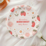 Plato De Papel Fresa Berry Sweet Baby Shower<br><div class="desc">Aumente la experiencia de comer en la ducha de bebé con nuestras planchas de papel Baby Shower Berry Sweet Strawberry. Diseñados para complementar la temática fiesta, estos encantadores platos no sólo le dan un toque de color a la mesa, sino que también infunden cada comida con la irresistible dulzura de...</div>