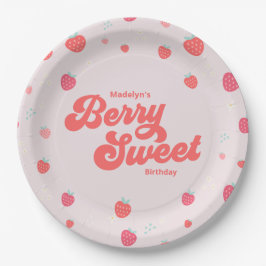 Plato De Papel Fresa Berry Sweet Birthday Summer