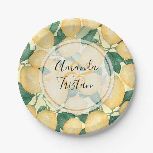 Plato De Papel Fresa Lemons Greeneration Personalizada (Anverso)