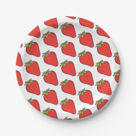 Plato De Papel Fresa Personalizable