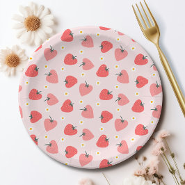 Plato De Papel Fresa primer cumpleaños Fiesta Berry primero