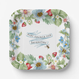 Plato De Papel Fresa: un bebé dulce de Berry para ser duchador