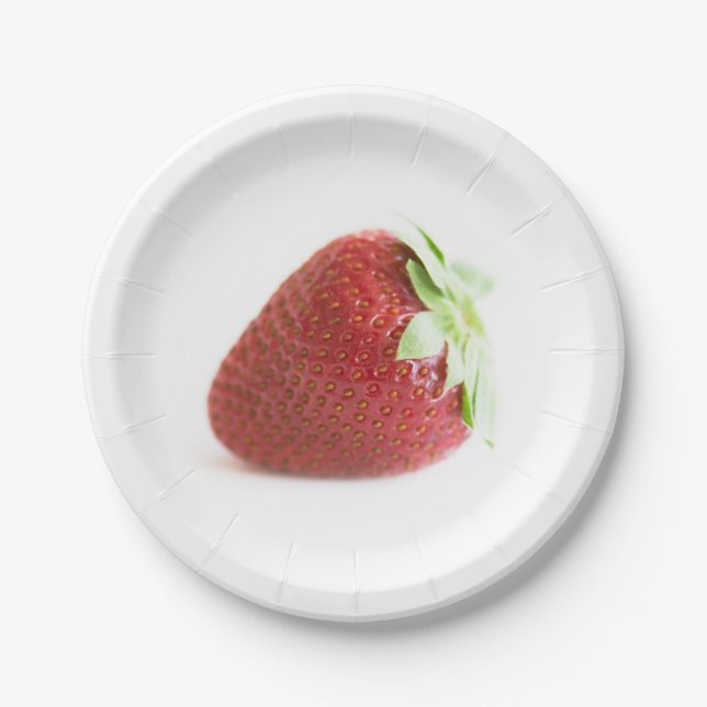 Plato De Papel Fresas (Anverso)