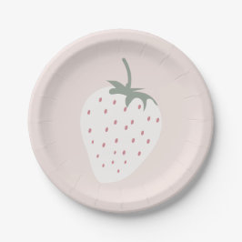 Plato De Papel Fresas Campos Berry Primer Cumpleaños | CHICA