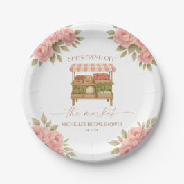 Plato De Papel Fresca Recién Salida del Mercado de Agricultores D