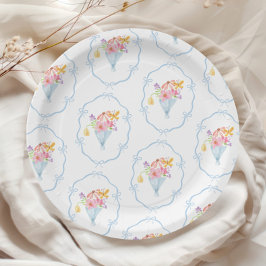 Plato De Papel Fresco caprichoso fuera del mercado Ducha de novia