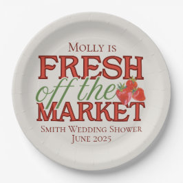 Plato De Papel Fresco fuera del mercado - Novia moderna personali