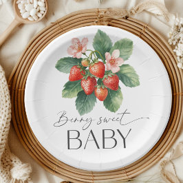 Plato De Papel Fresh Market Strawberry Berry Sweet Baby Shower