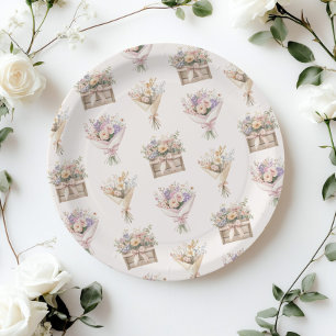 Plato De Papel Fresh Off the Market Bouquet Bridal Shower
