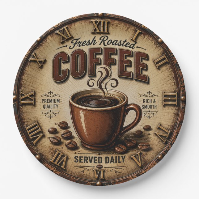 Plato De Papel Fresh Roasted Coffee (Anverso)
