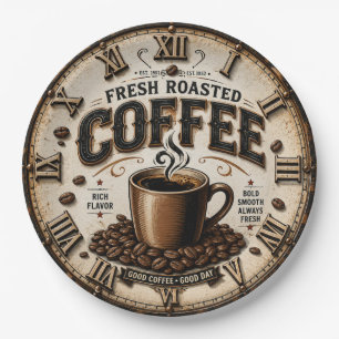 Plato De Papel Fresh Roasted Coffee 