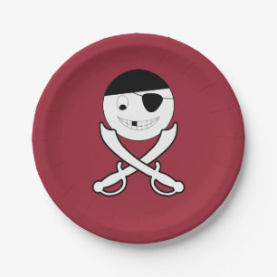 Plato De Papel Friendly Jolly Roger