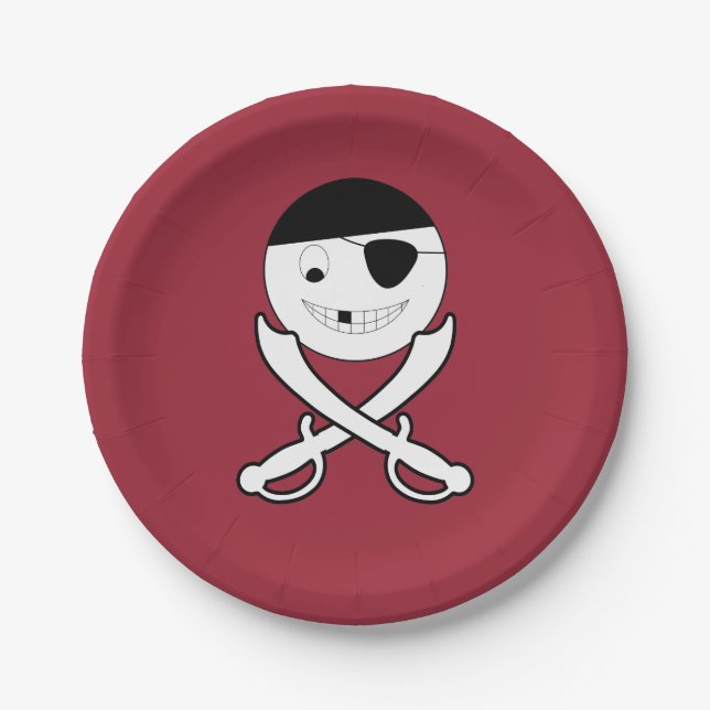 Plato De Papel Friendly Jolly Roger (Anverso)