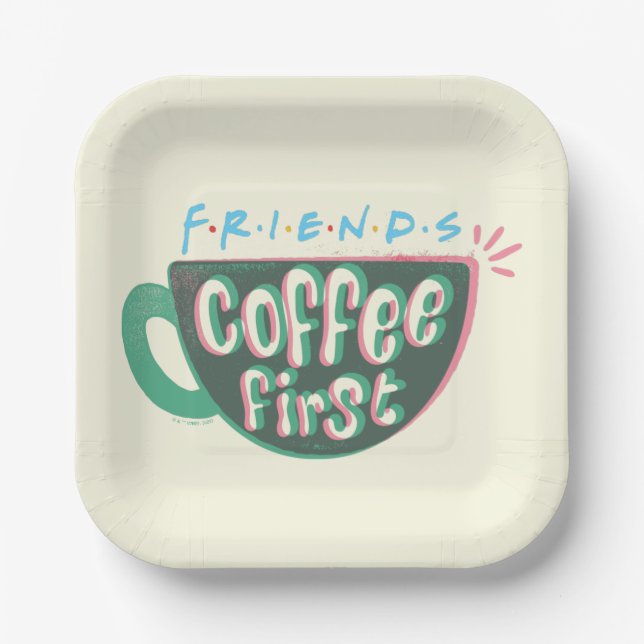 Plato De Papel FRIENDS™ | Café Primero (Anverso)