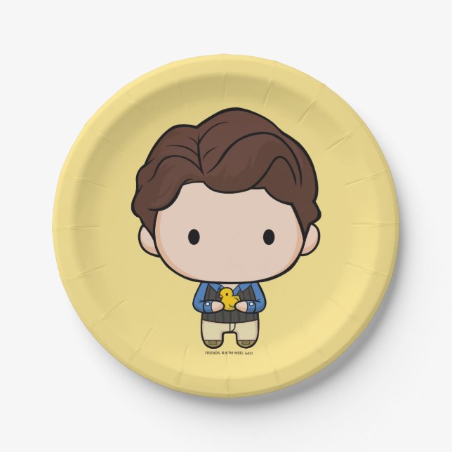 Plato De Papel FRIENDS™ | Chandler Chibi (Anverso)