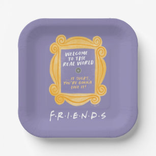 Plato De Papel FRIENDS™ Cita de Bienvenida al Mundo Real