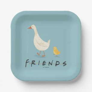Plato De Papel FRIENDS™ El pollito y el pato