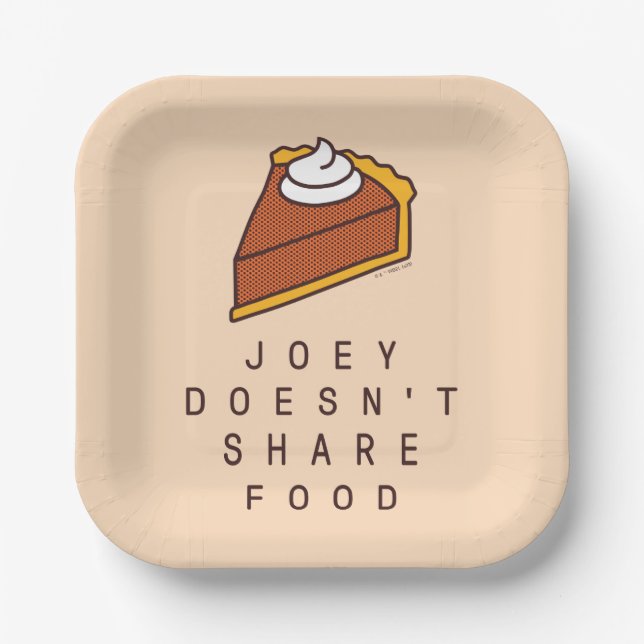 Plato De Papel FRIENDS™ | Joey No Comparte Comida (Anverso)
