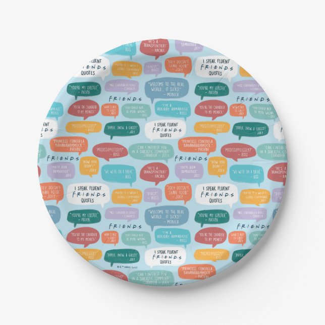 Plato De Papel FRIENDS™ Quote Pattern (Anverso)