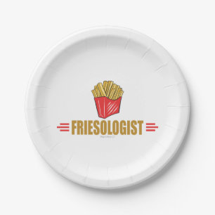 Plato De Papel Fries franceses graciosos adoran