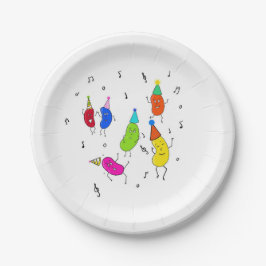 Plato De Papel Frijoles personalizados. frijoles lindos