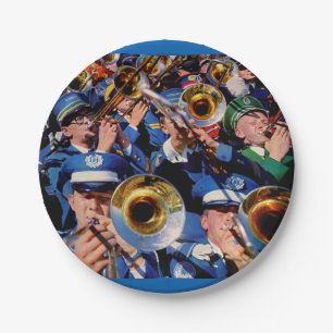 Plato De Papel frikis de la banda de la multitud del trombone AKA