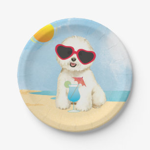 Plato De Papel Frisia de Bichon de verano