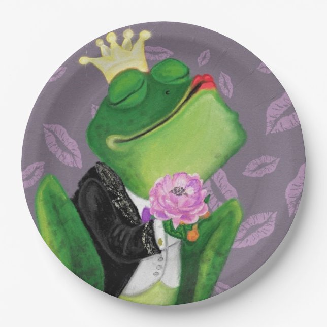 Plato De Papel Frog Prince Paper Plates Funny (Anverso)