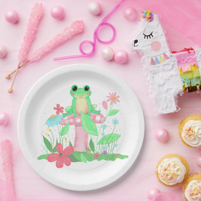 Plato De Papel Froggie Fun  (Fiesta)