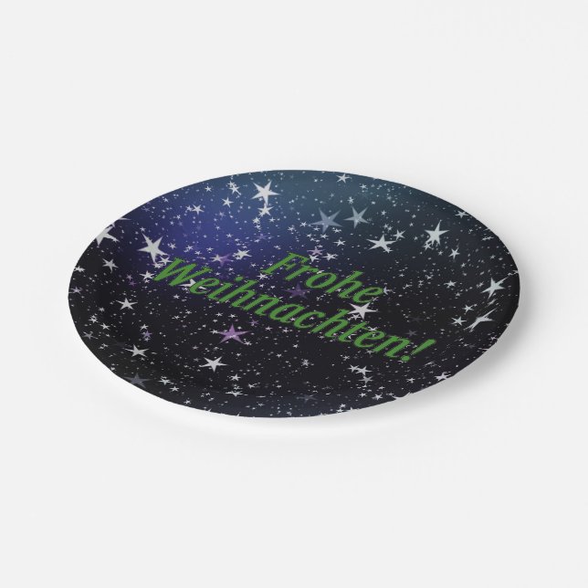 Plato De Papel ¡Frohe Weihnachten! Felices Navidad en gf alemán (Angular)