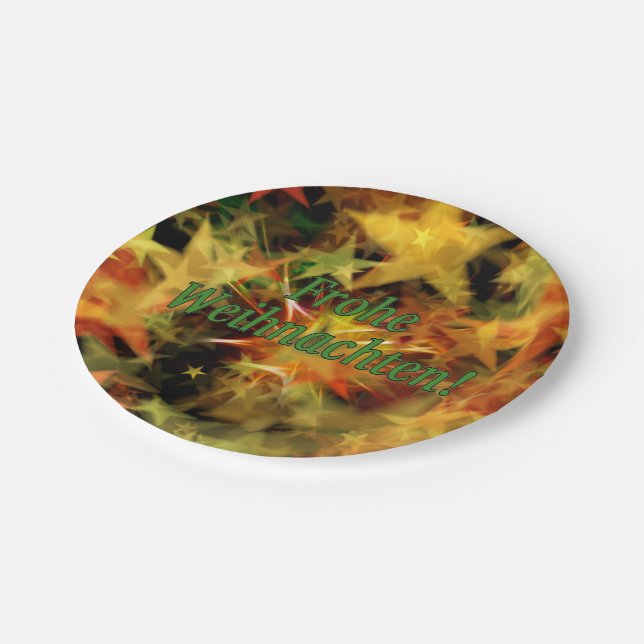 Plato De Papel ¡Frohe Weihnachten! Feliz Navidad en alemán (Angular)