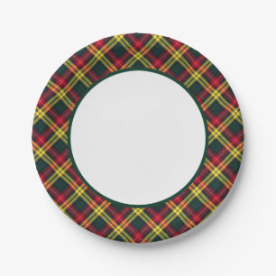 Plato De Papel Frontera Clan Buchanan Tartan