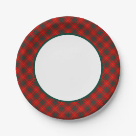Plato De Papel Frontera Clan Cameron Tartan